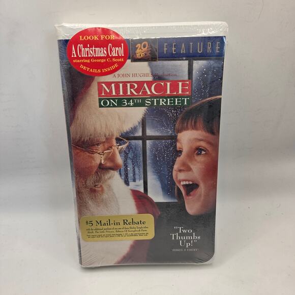 Sealed Miracle on 34th Street 1994 VHS Clamshell John Hughes Xmas Movie Promo - Picture 1 of 6